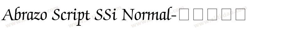 Abrazo Script SSi Normal字体转换
